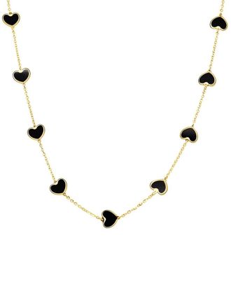Sabrina Designs 14K Onyx Heart Layered Necklace