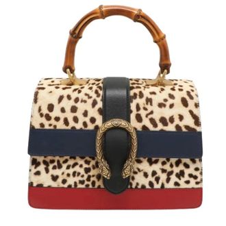 Gucci Pre-owned Vintage Handtas - Dames - Pre-owned - Veelkleurig - Maat: ONE Size Leer