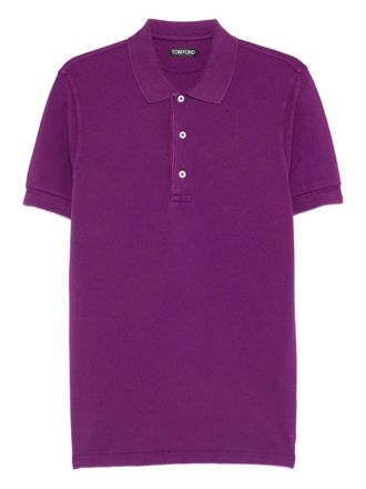 Tom Ford Poloshirt met knopen - Paars