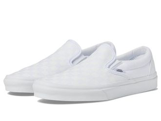 Vans Classic Slip-On Checkerboard Skate Shoes (Checkerboard) True White/True White : Mens 10 - Womens 11.5 Medium, Canvas/Leather/Suede
