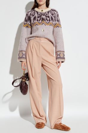 Forte_Forte Forte_forte Creased Trousers, Womens, Pink