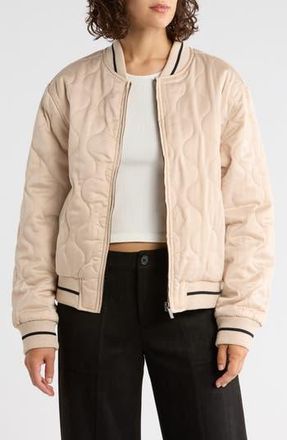 Sanctuary Je T Aime Onion Quilted Bomber Jacket in Vanilla Cream at Nordstrom Rack, Size X-Small
