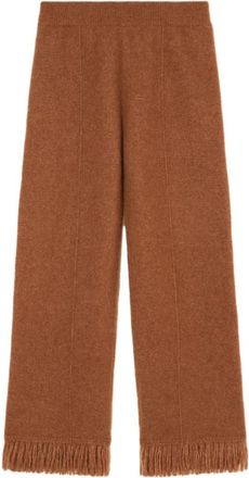 Alanui Camel Broek - Dames - Wijde Broeken - Bruin - XS - Kasjmier - Broeken