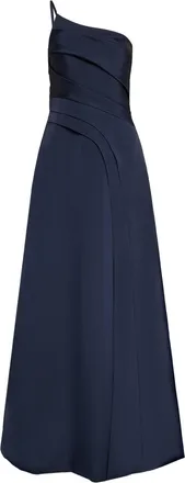Kay Unger Jillian Pleated One-Shoulder Gown