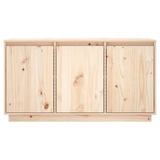 Berkfield Home Sideboard 111x34x60 cm Solid Wood Pine in Light Tan | Size: 111 x 34 x 60 cm