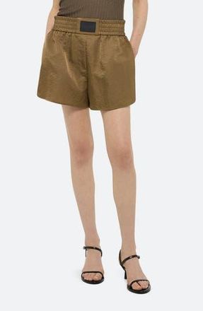Helmut Lang Creased Nylon Boxing Shorts in Cognac at Nordstrom Rack, Size X-Small