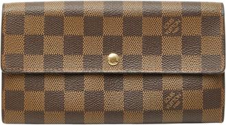 Louis Vuitton Brown Damier Canvas Pvc Long Wallet (Bi-Fold) (Pre-Owned)