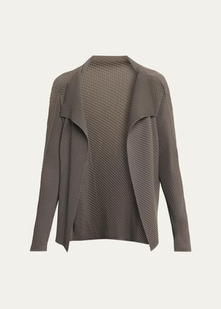Issey Miyake Misty Pleats Open Cardigan