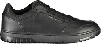 Tommy Hilfiger Mens Essential Sneaker Casual Style - Black Leather - Size EU 44
