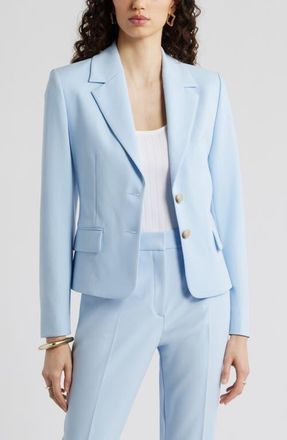 Nordstrom The Hanna Slim Fit Blazer in Blue Floaty at Nordstrom, Size Xx-Large
