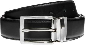 Scarosso Reversible Glad Zwart/Bruin Riem - Heren - Riemen - Zwart - 95 CM - Leer - Accessoires