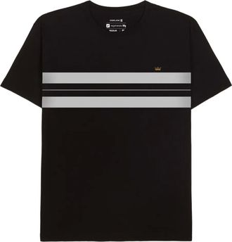 Osklen stripe-detail crew-neck T-shirt - men - Fabric - GG - Black