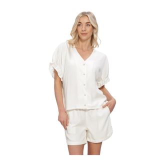 Object Object, Dames, Blouses & Shirts, Wit, Maat: S