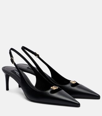 Dolce & Gabbana Lollo DG 60 leather slingback pumps