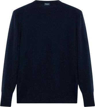 Drumohr Truien - Heren - Ronde hals truien - Blauw - 4XL - Kasjmier - Truien & Vesten