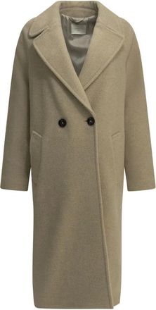 Circolo 1901 Double-breasted jas - Dames - Mantels - Beige - Maat: S/M Zijde