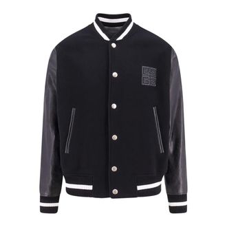 Givenchy 4G Varsity Jacket - Heren - Bomber jackets - Zwart - L - Wol - Jassen