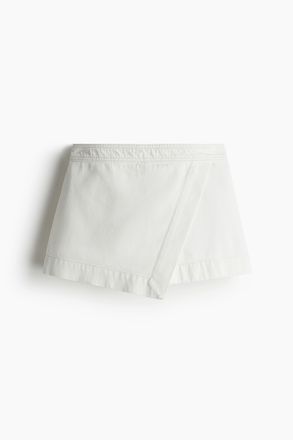 H&M Wickelskort aus Denim - Weiss