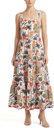 Change of Scenery Lizzie Printed Tiered Midi Dress in Riviera at Nordstrom, Size X-Small