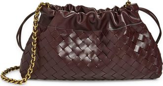 Bottega Veneta Dustbag Intrecciato Leather Shoulder Bag in 2264 Dark Barolo-M Brass at Nordstrom