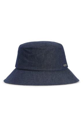 Barbour Asker Water Resistant Waxed Denim Bucket Hat in Indigo at Nordstrom, Size Medium