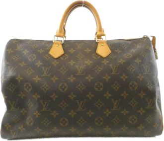 Louis Vuitton Marron Coated Canvas Boston Bag (Pre-Owned)