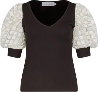 Anne Fontaine Brook T-Shirt in Black at Nordstrom, Size 40