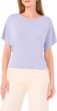 Halogen Short Sleeve Crop Sweater in Slate Blue at Nordstrom Rack, Size Medium