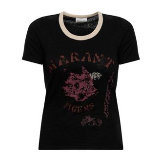 Isabel Marant Tops, Dames, Zwart, S, Katoen, Kiliann T-shirt
