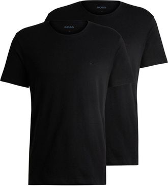 HUGO BOSS T-shirt voor heren met relaxte pasvorm (set van 2) (Zwart)