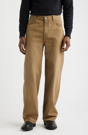 AllSaints Lenny Straight Leg Jeans in Khaki Brown at Nordstrom, Size 36 X 30