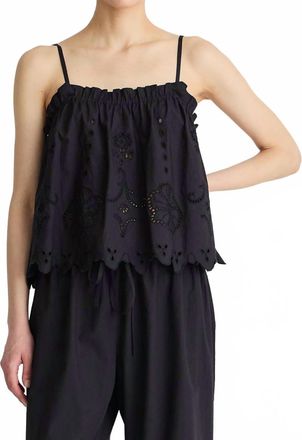 Apiece Apart Womens Embroidered Cami Top In Black