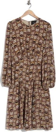 Longchamp Long Sleeve Silk Dress in Honey at Nordstrom Rack, Size 10 Us / 42 Fr