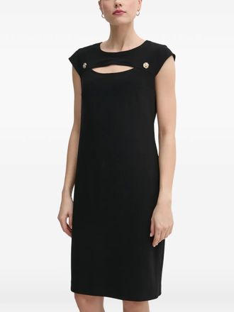 Joseph Ribkoff Mini-jurk verfraaid met kristallen en uitgesneden details - Zwart