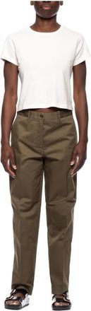 Nine In The Morning Time-P01 Chino Broek - Dames - Chinos - Groen - W28 - Katoen - Broeken