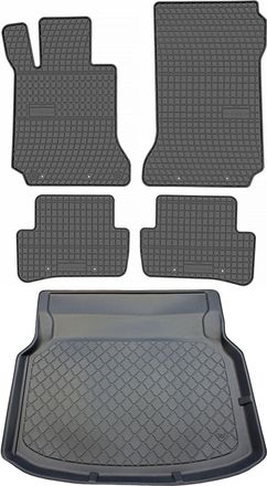 OEM Juego De Alfombrillas De Goma Para Coche Y Maletero Para Mercedes Clase C W204 Kombi (de Abril De 2007 A Febrero De 2014)