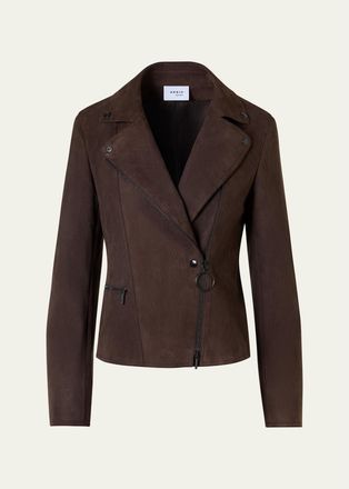 Akris Suede Motorbike Jacket