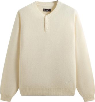 Kith Boucle Harmon Henley Sweater Sandrift KHM034504-104