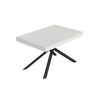 Itamoby Tavolo Allungabile 130/234x90 Cm Niket Bianco Frassino Gambe Antracite