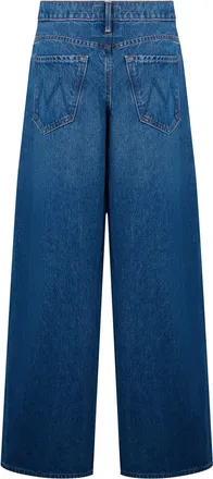Mother Womens Jeans Wide-Leg Blue Organic Cotton