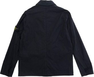 Stone Island Boys Blazer Blue Cotton Blend Blazers Jacket