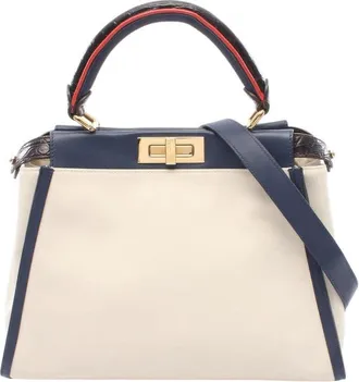 Fendi Pre-owned Fendi Medium Canvas Peekaboo Iconic Satchel Ladies BBAUHFWDN17IN3X3