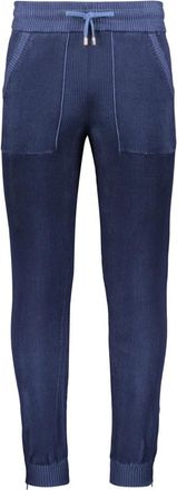 Moorer Katoenen gebreide broek - Heren - Sweatpants - Blauw - M - Katoen - Broeken