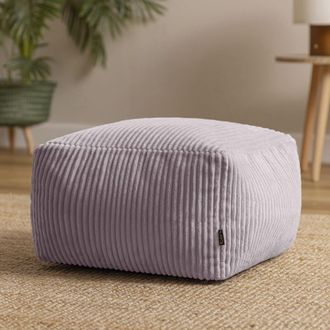 Icon Brand Puf reposapi&eacute;s cuadrado de pana violeta lavanda