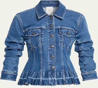Cinq &agrave; Sept Gina Cinched Denim Jacket
