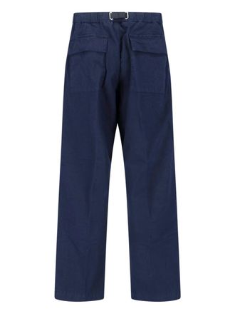 White Sand Mens Trousers Blue Cotone