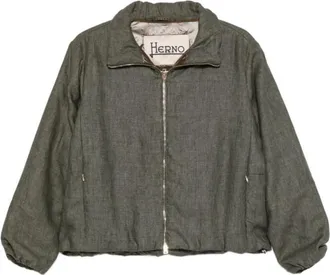 Herno Green Solid Loose Jacket
