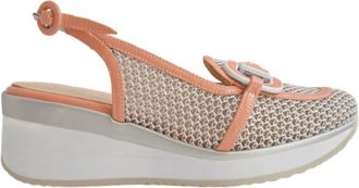 Ezzio Womens Slingback Wedge Loafer In Nude