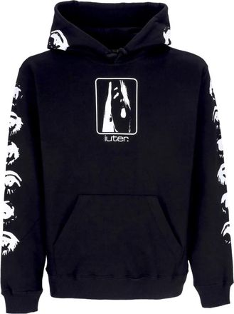 Iuter Zwarte Hoodie met Kangoeroezak - Heren - Hoodies - Zwart - S - Katoen - Hoodies & sweatvesten