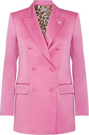 Philipp Plein Satin Dandy Blazer - Dames - Blazers - Roze - XS - Polyester - Jassen